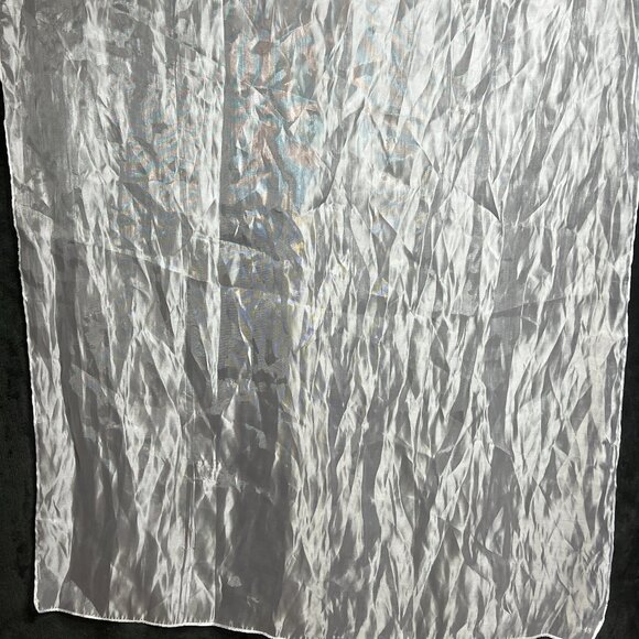 Pre-Owned Sheer Lavender Polyester Fabric Scarf 67x27 for Crafts or Upcycling - Picture 1 of 4